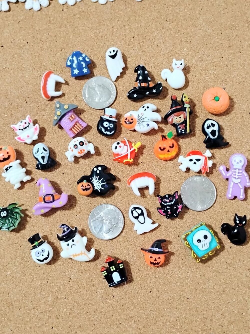 3D Mini HALLOWEEN Push/Tack Bulletin Board PINS (15) Pc Lots FREE SHIPPING